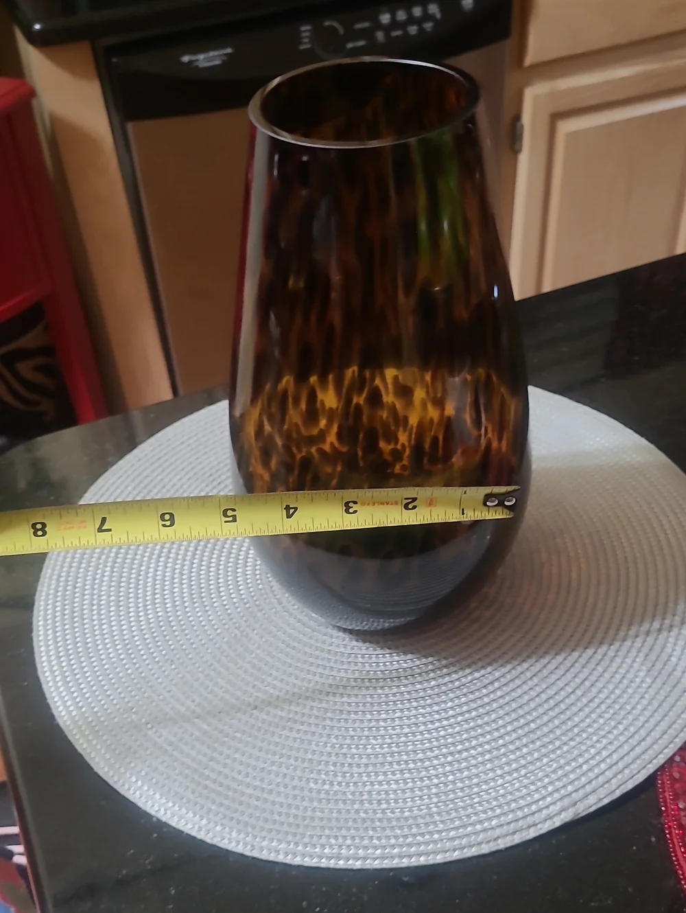 NEW Handblown Tortoiseshell Glass Vase